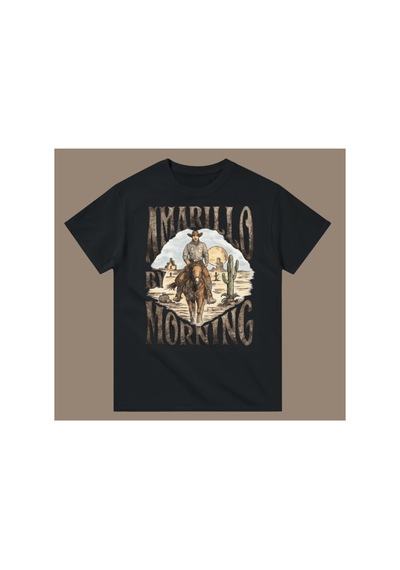 Qmen Style Unisex Basic Baskılı T-shirt Amarillo By Morning Beyaz %100 Pamuk