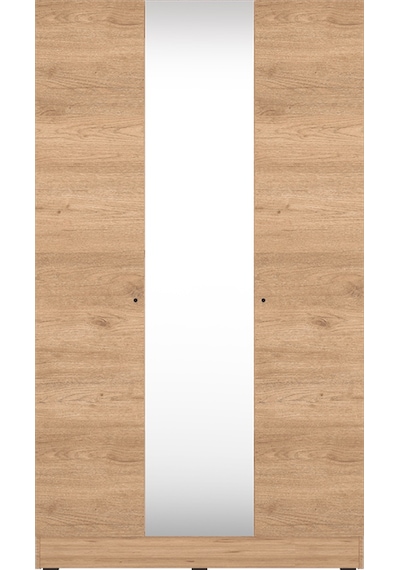 Trendline 3 Kapaklı Aynalı Gardırop-florida Meşe 120x207x53 Cm Kahverengi