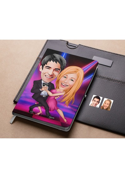 Bk Gift Kişiye Özel Sevgililer Karikatürlü Beyaz Defter-13 , Arkadaşa Hediye , Sevgiliye Hediye