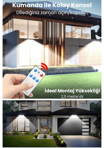 Technosmart Solar 220 Led 5m Kablolu, Ip65, Kumandalı, 3 Modlu, Güneş Enerjili Bahçe Aydınlatma Beyaz