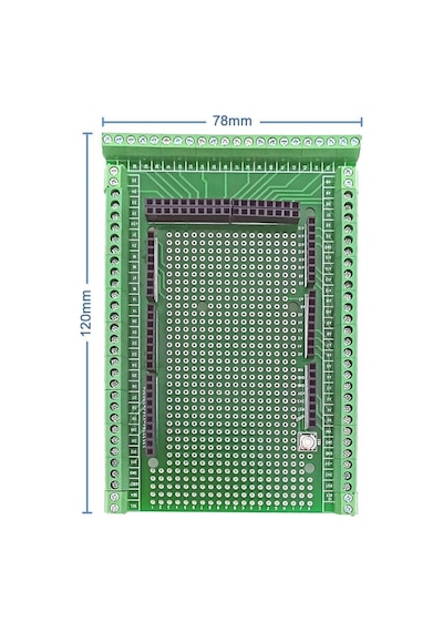 Arduino Mega 2560 Terminal Adaptör Shield Klemens Genişleme Kartı Prototipleme Kolay Bağlantı