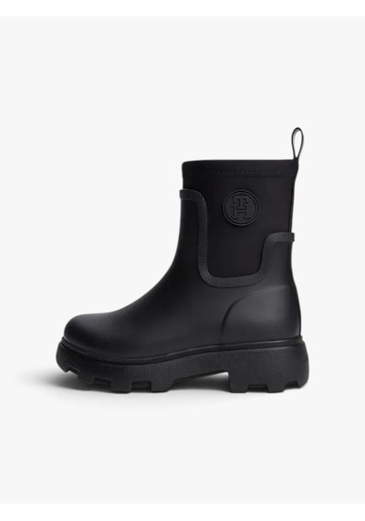Tommy Hilfiger Th Stamp Warm Ankle Raın Boot Kadın Siyah Bot - Fw0fw09544