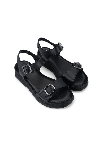 Tamer Tanca Kadın Siyah Comfort Sandalet 1107 215 Bn Sndlt Y25 Sıyah