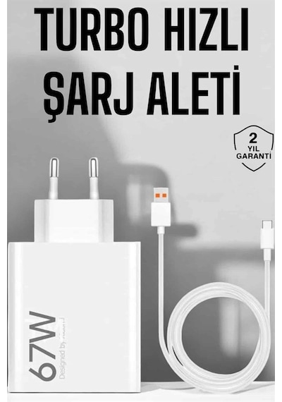 Şarj Aleti 67w Hızlı Şarj Turbo Type-c Uyumlu Şarj Adaptörü Kablosu 13753936