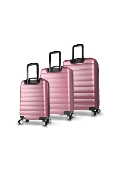 My Valiz Colors Abs Kabin Orta Ve Büyük Boy Rose Gold 3'lü Valiz Seti.. Çok Renkli