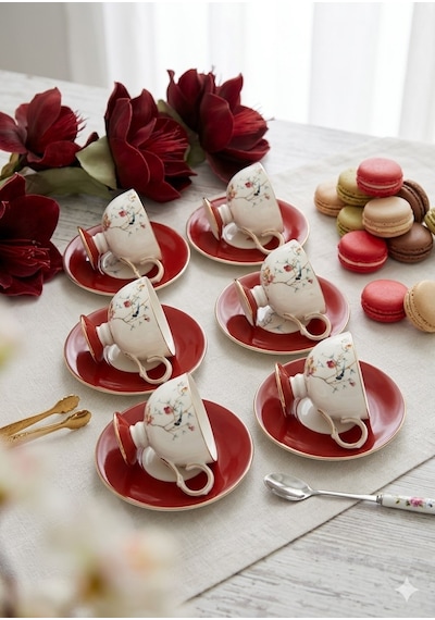 Royal Charme Veronıca Amour 6lı Kırmızı - Beyaz