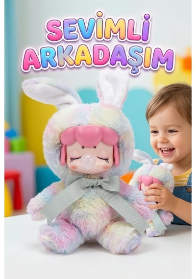 Nansi Shining Figür Bebek Işıltılı Sevimli Kostümlü Kurdeleli Peluş Oyuncak Bebek