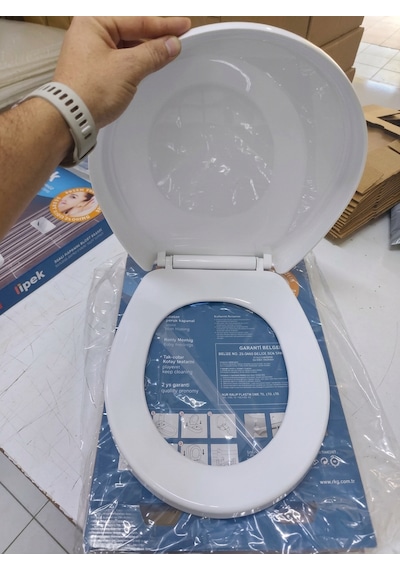 İpek Oval Klozet Kapağı Yavaş Kapanır / Soft Close Beyaz