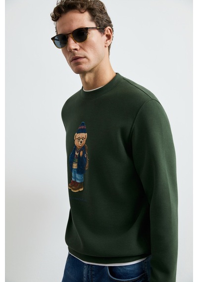 Lufian Miles Erkek Sweatshirt 112030201 Yeşil
