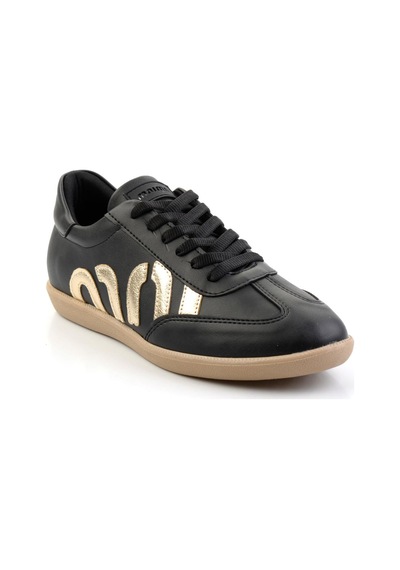 Siyah Altın Kadın Sneaker K01179888809 Siyah