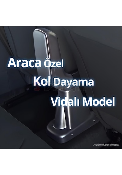 S-dizayn Vw Polo 6 Makyajlı Kol Dayama Kolçak Abs Vidalı Siyah 2021 Üzeri A+ Kalite