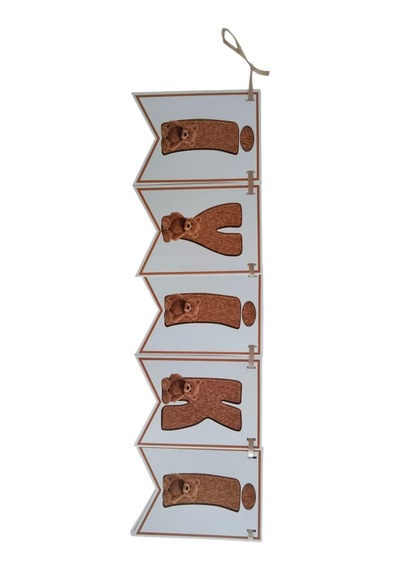 Dekoratif Asmalı Banner İyiki Doğdun Yazızı Ayıcık Görseli Retro Yazı 1 Yaş Doğum Günü +3