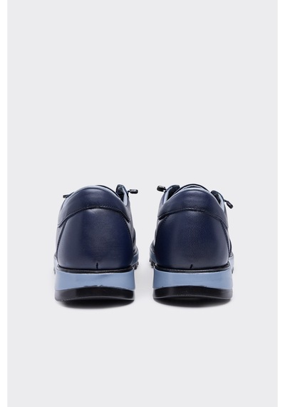 Derinet Hakiki Deri Comfort Erkek Sneaker Lacivert Lacivert