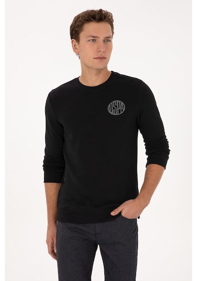 U.S. Polo Assn. Erkek Regular Fit Bisiklet Yaka Siyah Sweatshirt 50308717-VR046