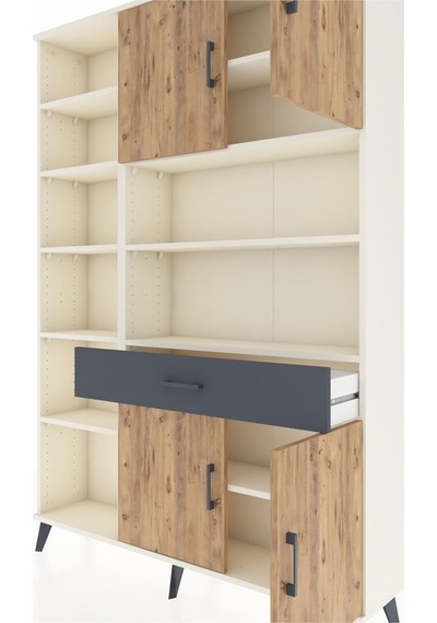 Arges Dolap 10 Raflı Tek Çekmeceli 4 Kapaklı 132x30x195 Aytaşı-çam/antrasit Atlas Çam/antrasıt Arges Dolap 10 Raflı Tek Çekmeceli 4 Kapaklı 132x30x195 Aytaşı-çam/antrasit Atlas Çam/antrasıt