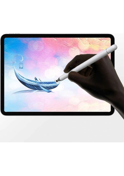 Dokunmatik Kalem 2 In 1 Passive Stylus Kapasitif Tablet Kalemi Beyaz