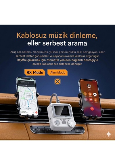 Bluetooth 5.4 Verici Alıcı Lcd Renkli Ekran Çift Modlu Tx & Rx 3.5mm Aux Uyumlu
