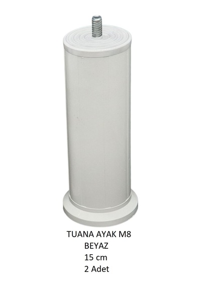 Tuana Ayak 15 cm M8 Cıvatalı Beyaz (2 Adet)