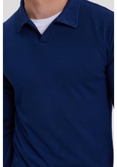 Tudors Erkek Relax Fit Rahat Kesim Polo V Yaka Açık Lacivert Sweatshirt-41925 Açık Lacivert Tudors Erkek Relax Fit Rahat Kesim Polo V Yaka Açık Lacivert Sweatshirt-41925 Açık Lacivert