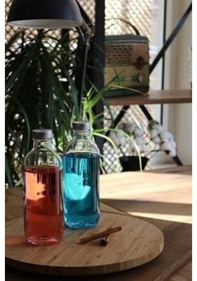 Paşabahçe 80356 Iconic Bottle Şişe 1 Lt. - 6 Adet Çok Renkli