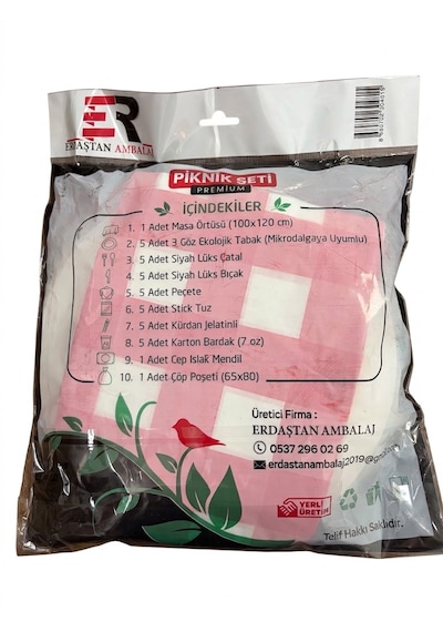 Şeylişeyler - Piknik Seti 5 Kişilik 38 Parça Hazır Set 1 Paket
