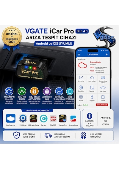 İcar Pro Ble 4.0 Reno Bmw Ddt4all Bimmercode Uyumlu Arıza Tespit Ve Gizli Özellik Açma Cihazı İos Android