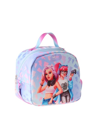 Wow Generation Cool Desenli Mavi - Pembe Renkli Kız Çocuk Isı Yalıtımlı Okul Beslenme Çantası - W6040