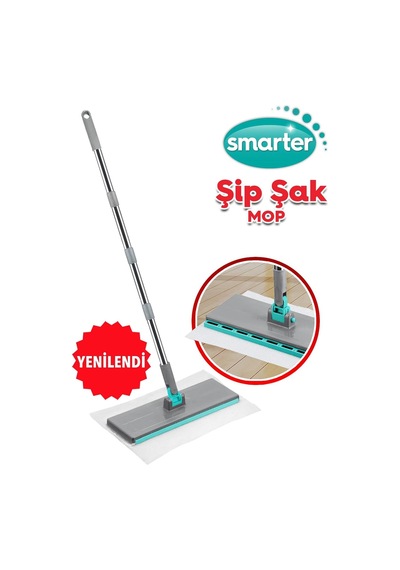 Smarter Yeni Şip Şak Mop Otomatik El Değmeden Tüm Bezlerle Uyumlu Temizlik Seti Paspas Genel