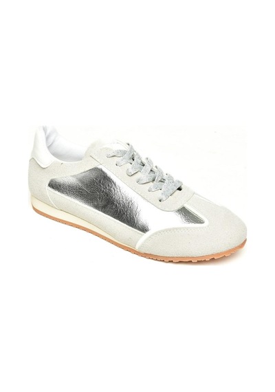 Fox Shoes U820730509 Gümüş Kadın Spor Ayakkabı Sneakers Gümüş-suni Deri Çok Renkli