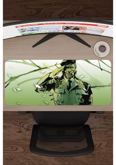 Metal Gear Solid Kaymaz Dikişli Kauçuk Oyuncu Mousepad V5 - 70x30 Xl Gaming Mouse Pad Fare Altlığı
