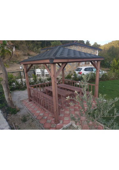 Şen Mobilya Pergola Bahçe Çardağı P069 Maun