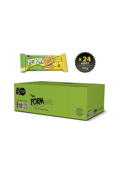 Eti Form Limon Lifli Kepekli Bisküvi 24 x 50 G