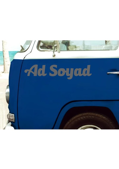 Kişiye Özel Yazı Sticker - Araba Oto Motosiklet Karavan Sticker - 00096 12 Cm