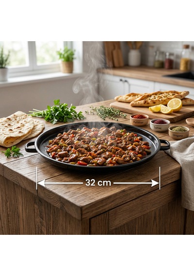 Kavurma Sacı 32 Cm Siyah