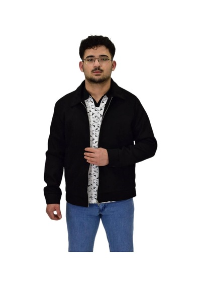 Erkek Mevsimlik Süet Spor Mont 8073 Bgl-st04510 Siyah