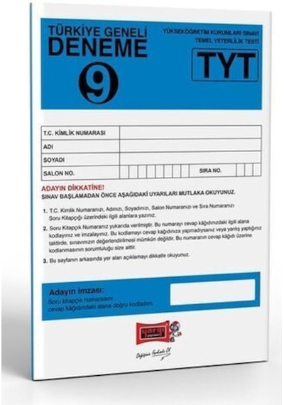 2022 Yargı Tyt Türkiye Geneli Deneme Sınavı 9 2022 Yargı Tyt Türkiye Geneli Deneme Sınavı 9