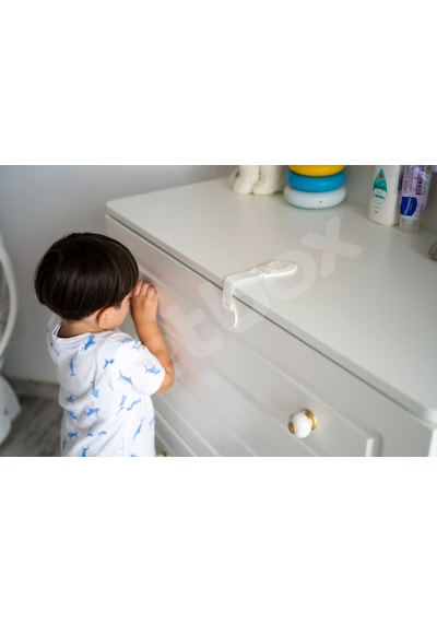 Ketbox Çocuk Bebek Çekmece Dolap Güvenlik Kilidi Çok Amaçlı Kilit 5 Adet Çok Renkli