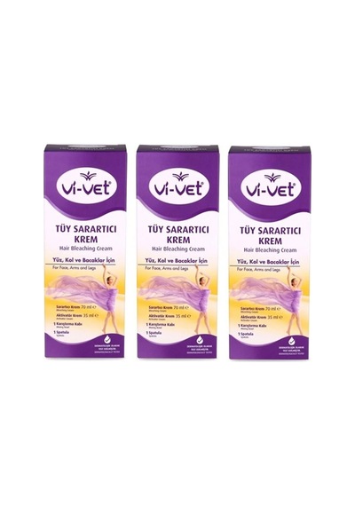 Vi-vet Tüy Sarartıcı Krem 70ml + 35 Ml X 3 Adet