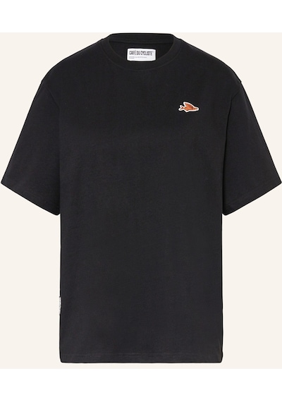 Cafe Du Cycliste Radshirt Anne, Kısa Kollu Bio Pamuklu Bisiklet Forması Siyah