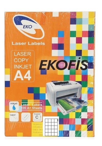 Ekofis Lazer Etiket 45 45 2400 Lü Diğer