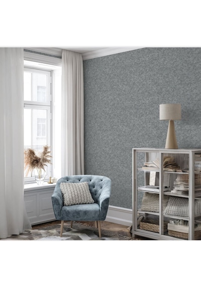 Ravena Rising 202405 Düz Model 16m2 Duvar Kağıdı Silinebilir 1 Kalite Gri