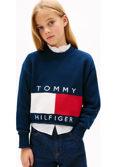 Tommy Hilfiger Kız Çocuk Triko Kg0kg08922 Lacivert