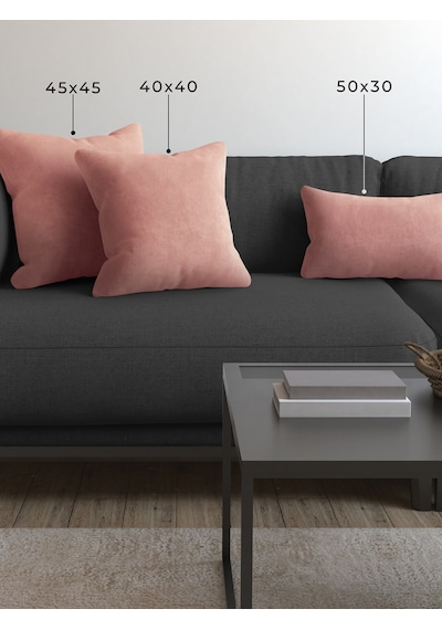 Br Demor Home Soft Series Bebek Pembesi Kırlent, Yastık Kılıfı Bebek Pembesi
