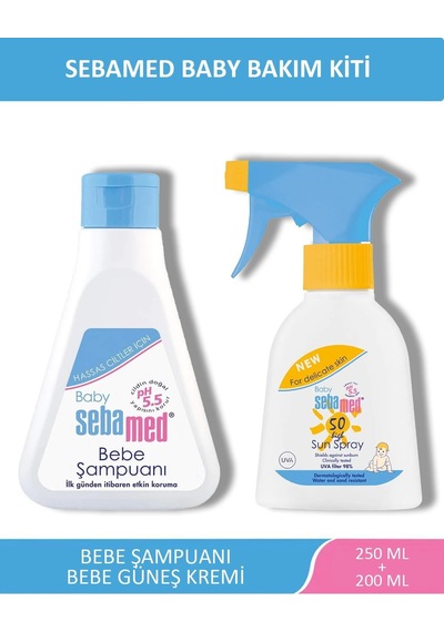 Sebamed Baby Şampuan 250 Ml + Baby Çok Yönlü Koruyucu Güneş Spreyi Spf50 200 Ml