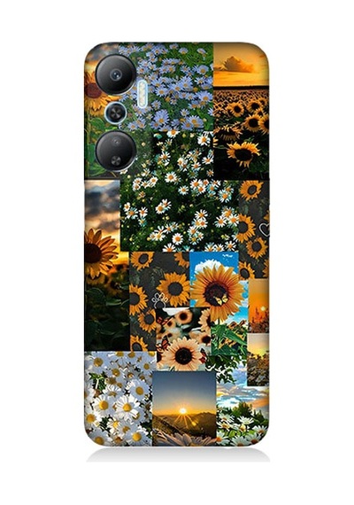 İnfinix Hot 20 Uyumlu Ayçiçeği Deseni Desenli Silikon Kılıf