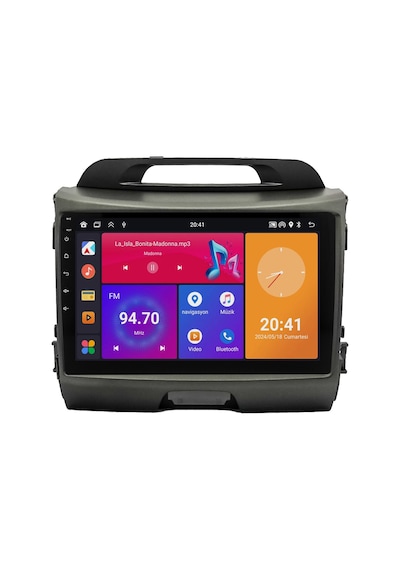 Otolas Kia Sportage Android Multimedya Ekran 2011-2015 4 Gb + 128 Gb 9"