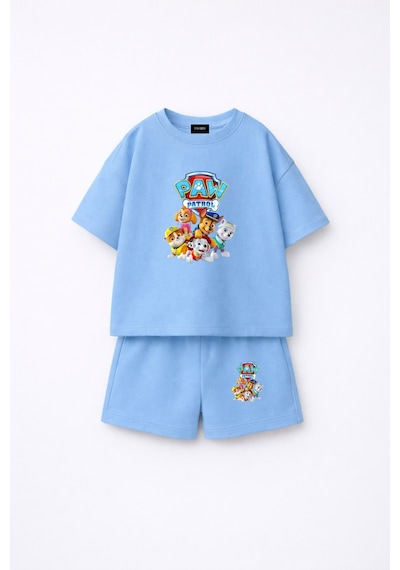 Fasardi Paw Patrol Baskılı Oversize %100 Pamuk Tişört Şort Çocuk 2li Takım Mavi Fasardi Paw Patrol Baskılı Oversize %100 Pamuk Tişört Şort Çocuk 2li Takım Mavi