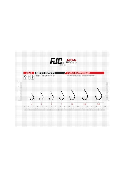 Fjc 3828 No:2/0 Isema Futoji Black Nikel Olta İğnesi 9 Adet