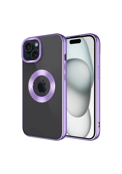 Apple Uyumlu  iPhone 15 Kılıf Kamera Korumalı Logo Gösteren Zore Omega Kapak