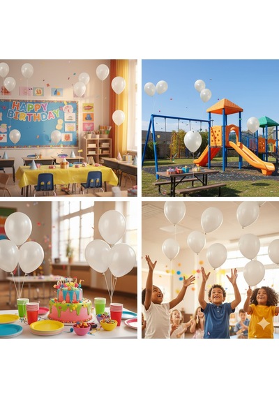 10 Adet Krem Parıltılı Metalik Balonlar Parti & Kutlama Paketi Diğer